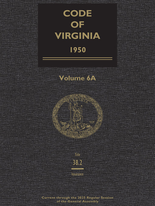 Title details for Code of Virginia by Publisher's Editorial Staff - Wait list